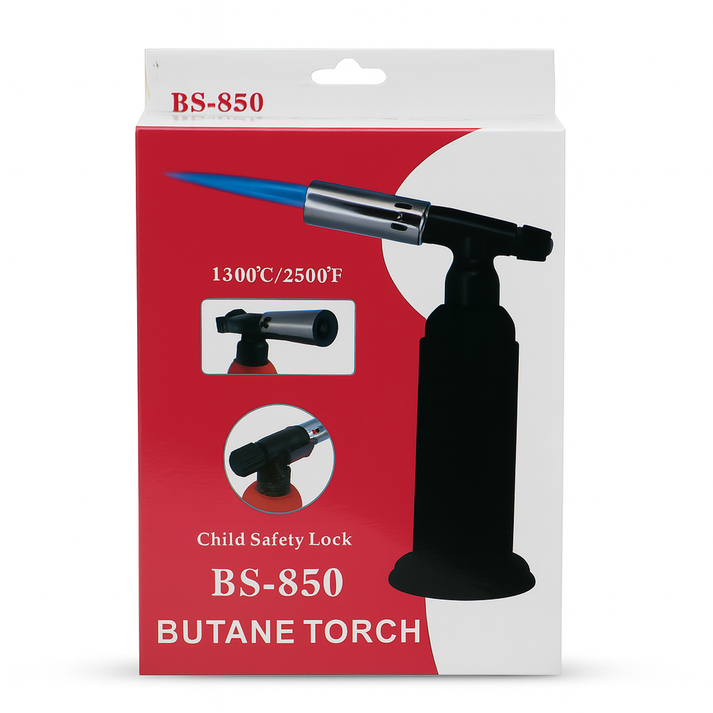 Газовая горелка с пьезоподжигом BUTANE TORCH BS-850 для фламбировки, пайки, карамелизации.